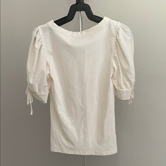 Ann Taylor Cream Puff Sleeve Blouse - Picture 5 of 7